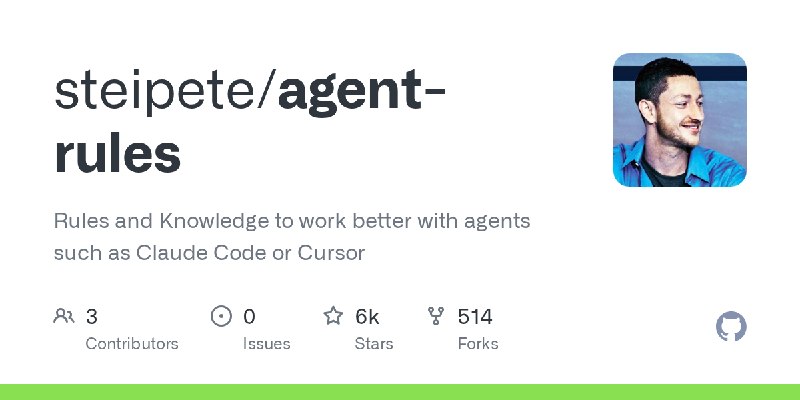 GitHub - steipete/agent-rules: Rules and Knowledge to work better with agents such as Claude Code or Cursor