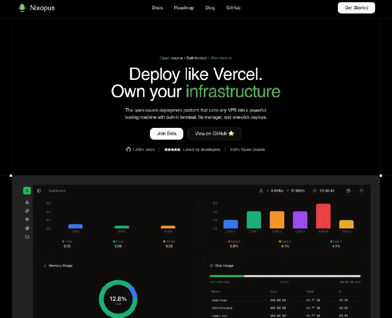 GitHub - raghavyuva/nixopus: Open Source Alternative to vercel, heroku, netlify with simplified workflows