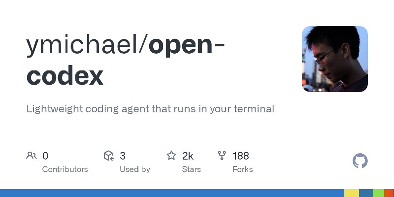 GitHub - ymichael/open-codex: Lightweight coding agent that runs in your terminal