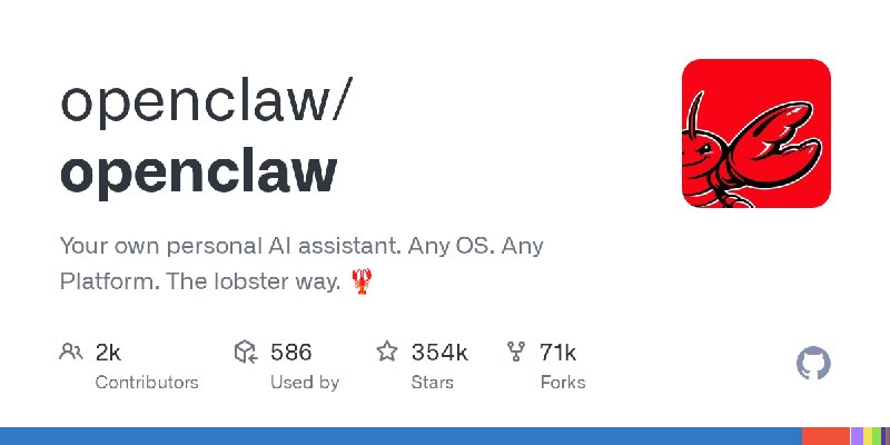 GitHub - openclaw/openclaw: Your own personal AI assistant. Any OS. Any Platform. The lobster way. 🦞