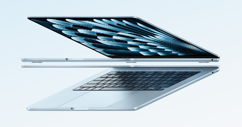Apple 推出搭载 M4 芯片的新款 MacBook Air，新增惊艳的天蓝色外观