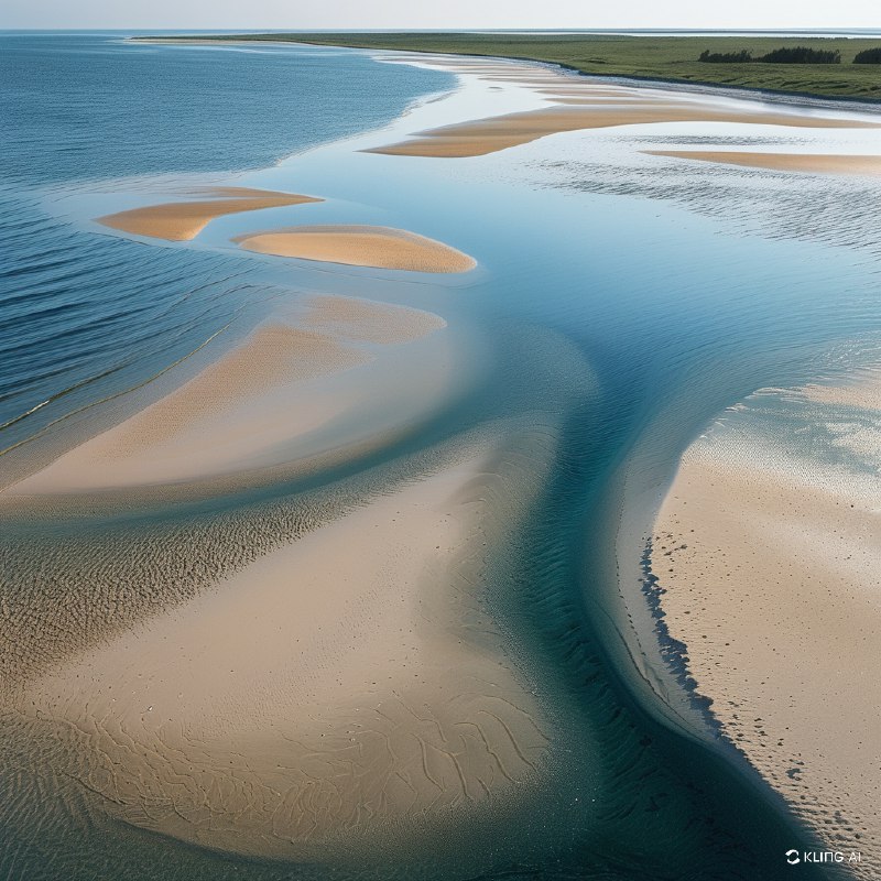 #Bing_Wallpaper“德国石勒苏益格-荷尔斯泰因瓦登海国家公园，这片宁静而未被触及的自然天堂呈现出令人叹为观止的空中景观