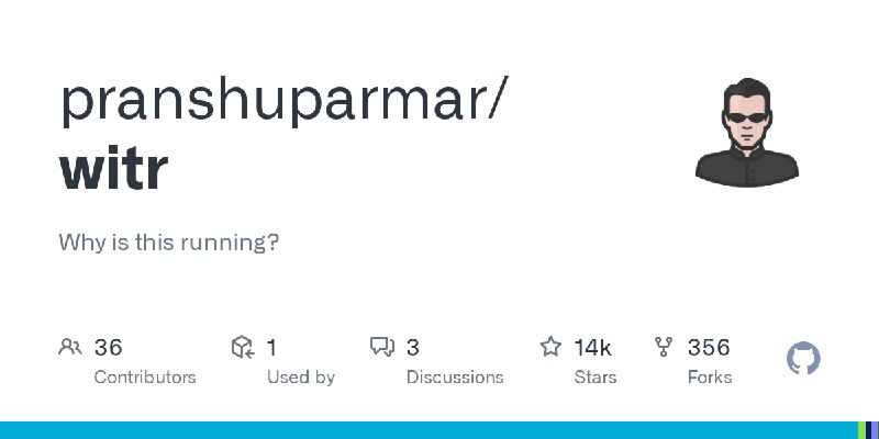 GitHub - pranshuparmar/witr: Why is this running?