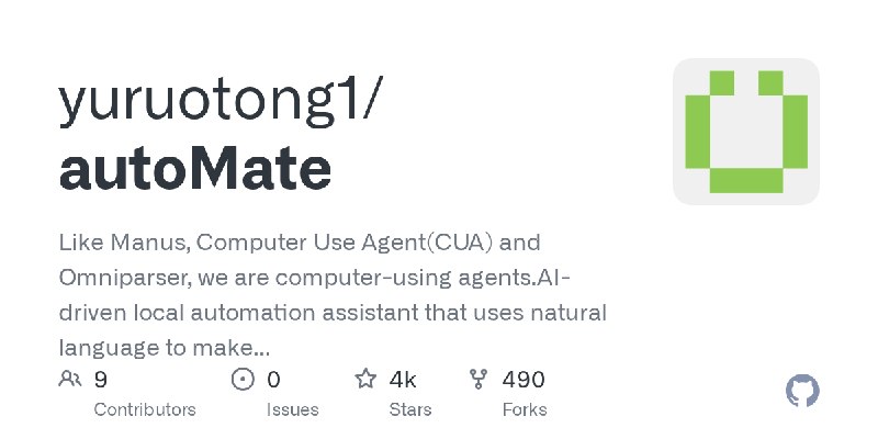 GitHub - yuruotong1/autoMate: Like Manus, Computer Use Agent(CUA) and Omniparser, we are computer-using agents.AI-driven local…