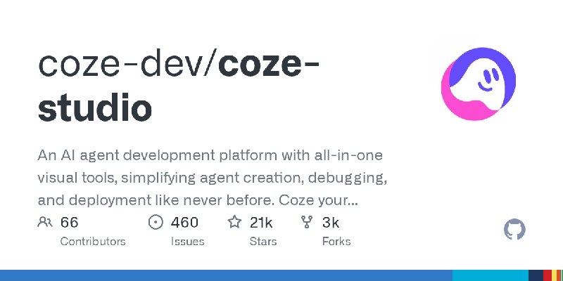 GitHub - coze-dev/coze-studio: An AI agent development platform with all-in-one visual tools, simplifying agent creation, debugging…