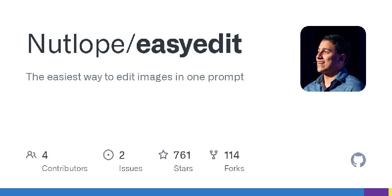 GitHub - Nutlope/easyedit: The easiest way to edit images in one prompt