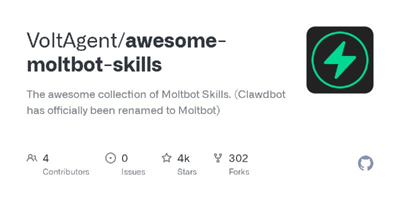 GitHub - VoltAgent/awesome-moltbot-skills: The awesome collection of Moltbot Skills. (Clawdbot has officially been renamed to Moltbot)
