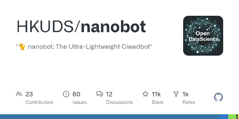 GitHub - HKUDS/nanobot: 