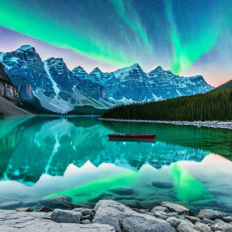 #Bing_Wallpaper贾斯珀国家公园玛琳湖的空灵景色，加拿大的精灵岛被宁静的、清澈透亮的湖水环绕，湖面倒映出巍峨覆雪的洛基山脉