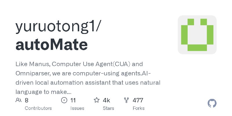 GitHub - yuruotong1/autoMate: Like Manus, Computer Use Agent(CUA) and Omniparser, we are computer-using agents.AI-driven local…