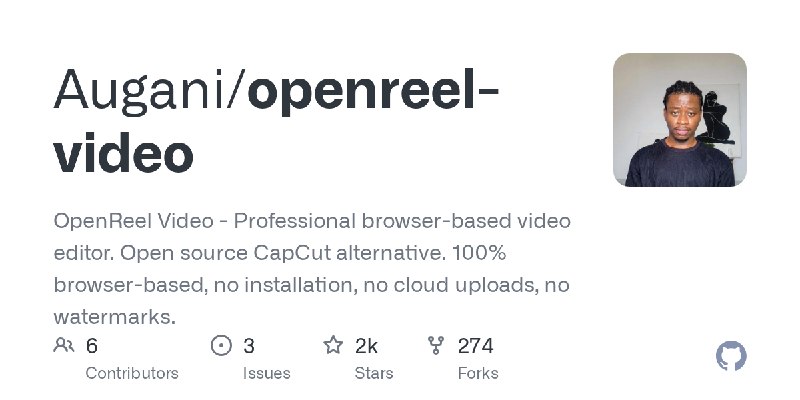 GitHub - Augani/openreel-video: OpenReel Video - Professional browser-based video editor. Open source CapCut alternative. 100%…