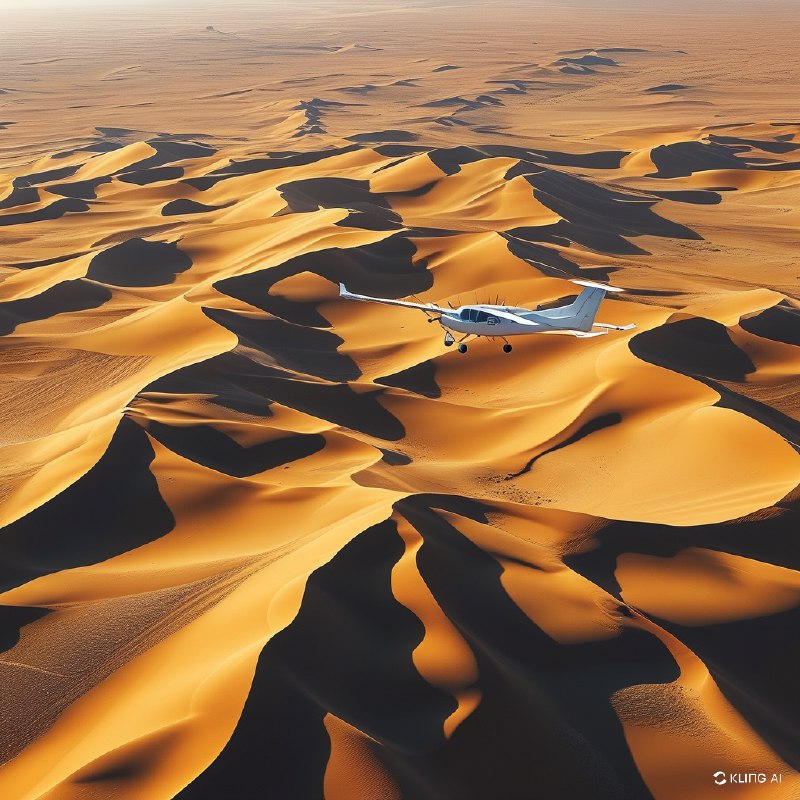 #Bing_Wallpaper“俯瞰广袤的纳米比亚沙漠，这片金色的沙丘延绵不绝，其复杂的纹理与流畅的图案由风塑造