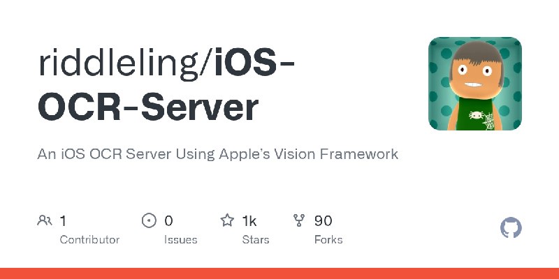 GitHub - riddleling/iOS-OCR-Server: An iOS OCR Server Using Apple’s Vision Framework