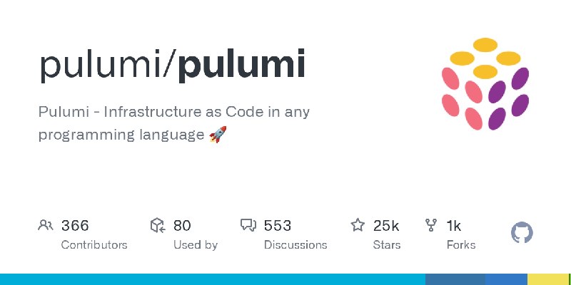 GitHub - pulumi/pulumi: Pulumi - Infrastructure as Code in any programming language 🚀