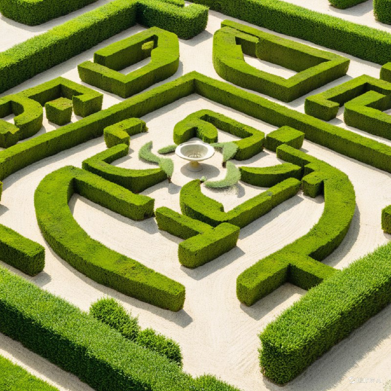 #Bing_Wallpaper在被誉为标志性建筑的法国卢瓦尔河谷维朗德里城堡中，有一处令人叹为观止的几何花园设计