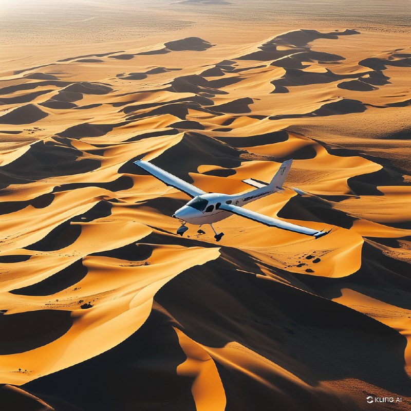 #Bing_Wallpaper“俯瞰广袤的纳米比亚沙漠，这片金色的沙丘延绵不绝，其复杂的纹理与流畅的图案由风塑造