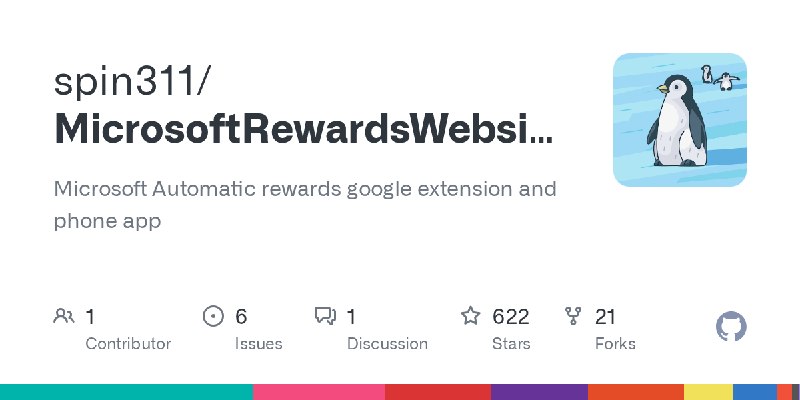 GitHub - spin311/MicrosoftRewardsWebsite: Microsoft Automatic rewards google extension and phone app