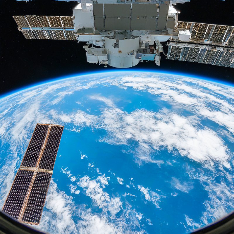 #Bing_Wallpaper从国际空间站穹顶窗口眺望，可以看到南太平洋海洋的鲜艳蓝色，与旋转的白色云层形成鲜明对比，在广阔的地球曲面上展现出迷人的画面