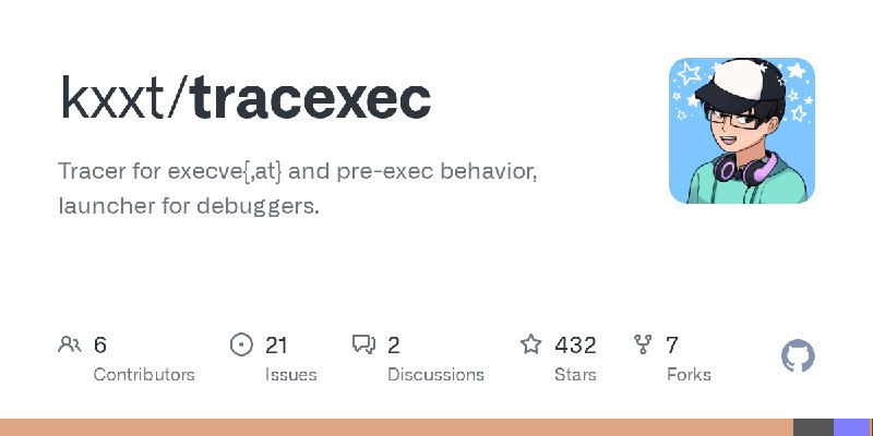 GitHub - kxxt/tracexec: Tracer for execve{,at} and pre-exec behavior, launcher for debuggers.