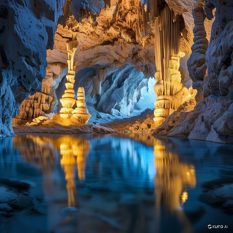 #Bing_Wallpaper位于意大利撒丁岛的一座壮丽的海神石洞，如同神灵的居所