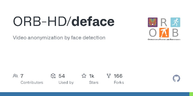 GitHub - ORB-HD/deface: Video anonymization by face detection