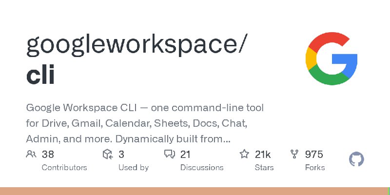 GitHub - googleworkspace/cli at producthunt