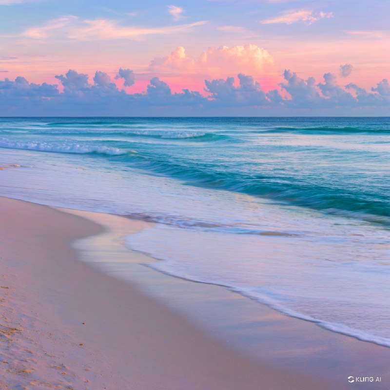 宁静海滩上的日出、柔和的天空、平静的海浪、柔和的粉色和紫色色调、轻柔的云朵、宁静的氛围、和平的海岸线宁静海滩上的日出、柔和的天空、平静的海浪、柔和的粉色和紫色色调、轻柔的云朵、宁静的氛围、和平的海岸线
