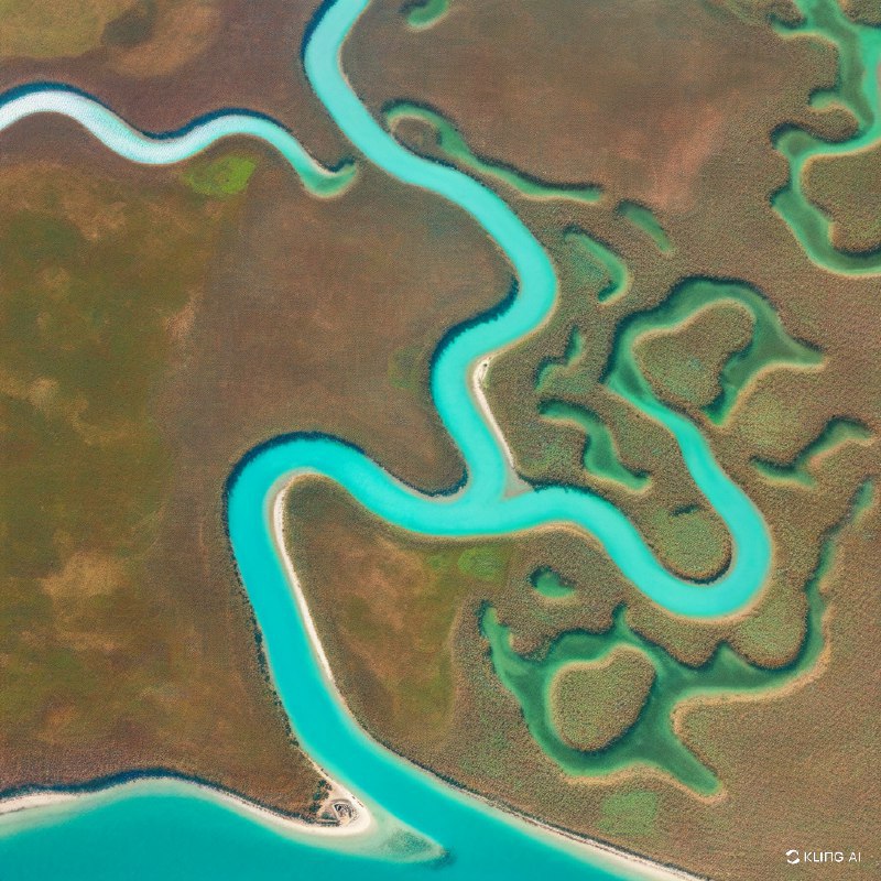 #Bing_Wallpaper“从空中俯瞰威尼斯潟湖，一幅如画的美景展现眼前：蜿蜒曲折的碧绿水道在金棕色的三角洲间穿行，其间点缀着葱郁而富有层次感的沼泽地