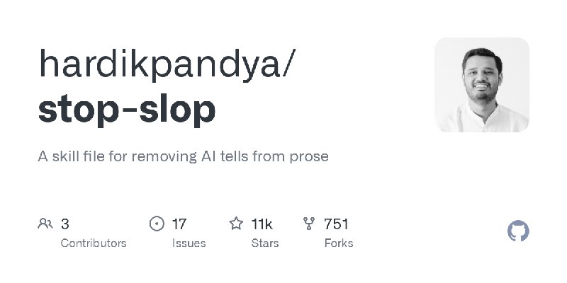GitHub - hardikpandya/stop-slop: A skill file for removing AI tells from prose