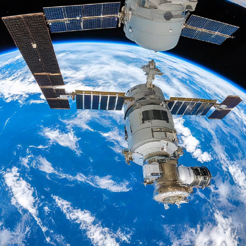 #Bing_Wallpaper从国际空间站穹顶窗口眺望，可以看到南太平洋海洋的鲜艳蓝色，与旋转的白色云层形成鲜明对比，在广阔的地球曲面上展现出迷人的画面