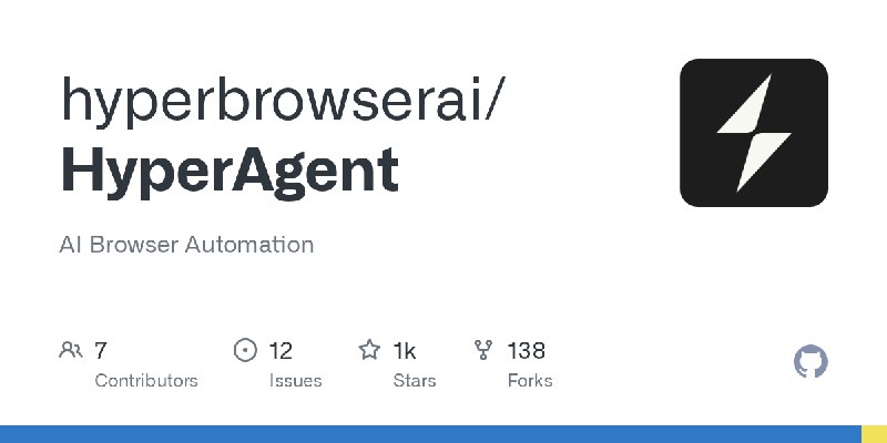 GitHub - hyperbrowserai/HyperAgent: AI Browser Automation