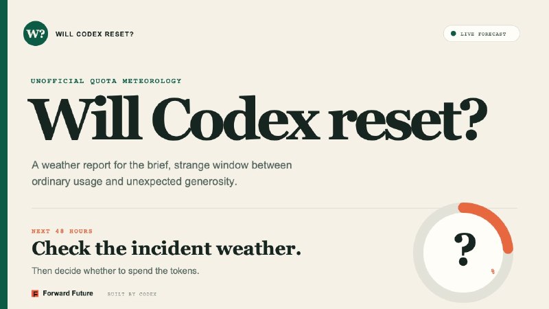 Will Codex Reset?