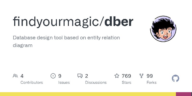 GitHub - findyourmagic/dber: Database design tool based on entity relation diagram