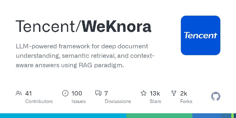 GitHub - Tencent/WeKnora: LLM-powered framework for deep document understanding, semantic retrieval, and context-aware answers…