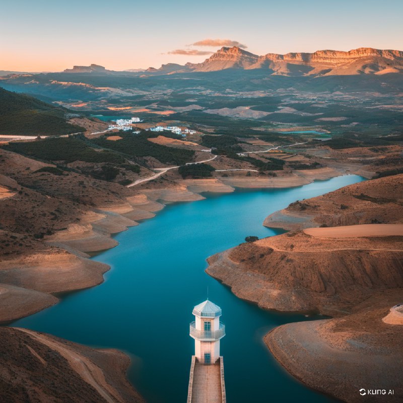 #Bing_Wallpaper“在西班牙加的斯省的萨哈拉德拉谢拉，一幅宁静的空中景象展现出夕阳下温暖的金色光辉