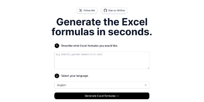 Smart Excel — Excel formula bot