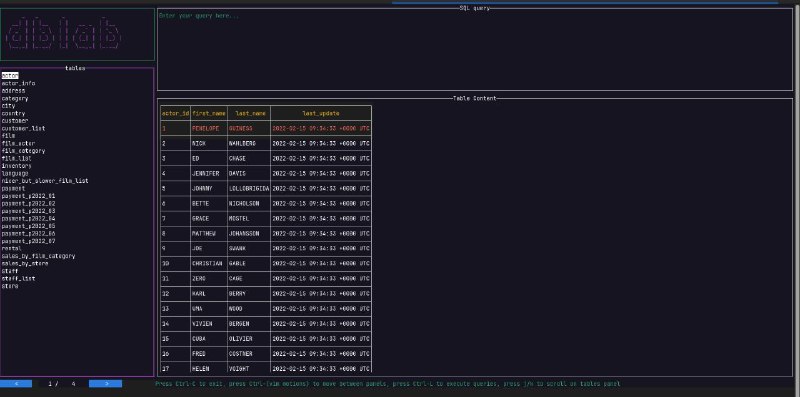 dblab - 终端数据库管理工具（TUI）