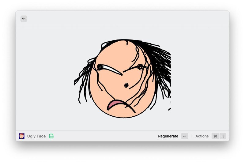 #GitHub情报 #Web #macOS🤡 ugly-face：丑头像生成器，目前已出现「人传人」现象🔗：GitHub | Web😎 频道介绍了许多头像生成器，它们都比 ugly-face 要好看得多