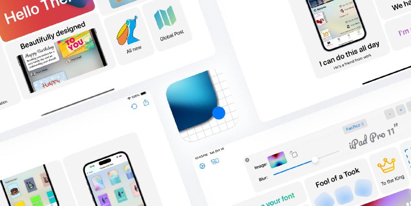 #iPadOS #visionOS #App #Graphics #Design🍱 Bento|Craft：快速制作 Apple 发布会风格的 Bento UI 图片🔗 App Store | Web🍎 关注 Apple 发布会的朋友应该都有注意到，最近几年 Apple 采用了 Bento 风格的幻灯片来展示新产品的功能规格等