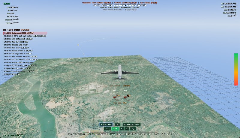 MU5735 飞行记录 3D 可视化重现