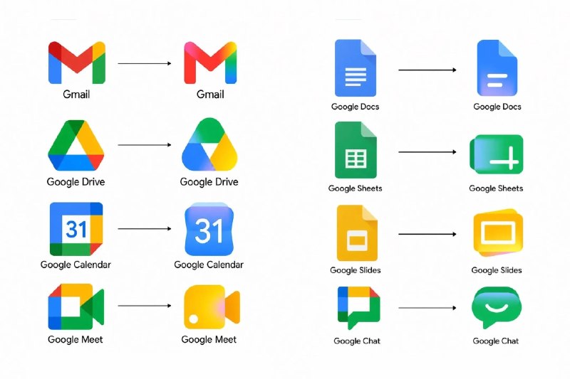 这 #Google 全家桶图标换得...又要定义新的 Material Design 吗