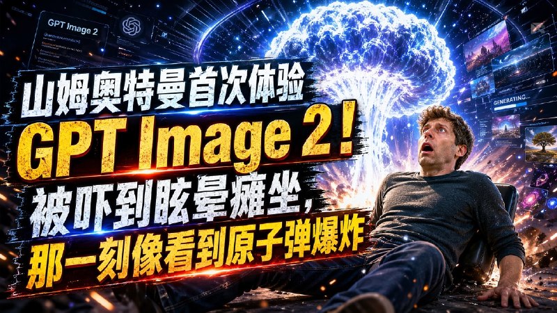 ×× 首次体验 ChatGPT Images 2.0 ，被吓到眩晕瘫坐，那一刻就像看到原子弹爆炸！